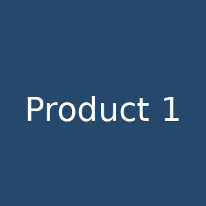 Dark blue background with Product 1 text in white font